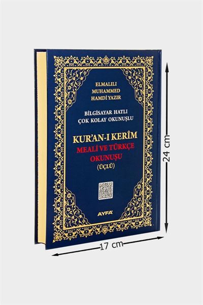 Siyah LACİVERT ORTA BOY KURANI KERİM