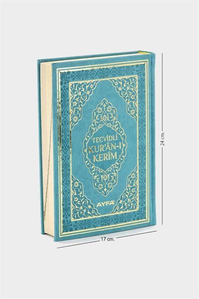 Siyah TURKUAZ TECVİDLİ KURANI KERİM